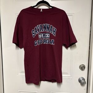Vintage 1994 Savanah Georgia University Style Size Large Red T-Shirt